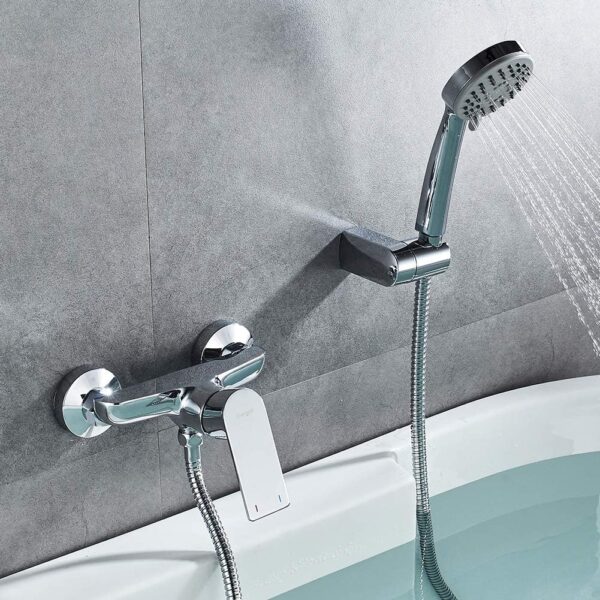 Kit de Misturadora de Chuveiro Monocomando Ibergrif M12002 Supreme com Chuveiro Suporte Mangueira Cromado