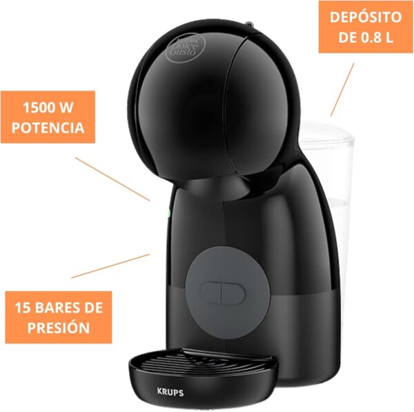 Máquina de Café Krups Nescafé Dolce Gusto Piccolo XS 15 Bares 1500 W 0.8 L Preto e Cinza (LER DESCRIÇÃO)
