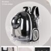 Mochila Cápsula Espacial para Animais Sipobuy Resistente Ao Calor e Transpirável Transparente Preto