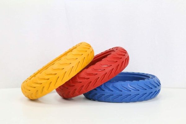 Pneu Sólido 8,5" Scooter Xiaomi Cor Vermelha Compatível com  Padrão Favo de Mel