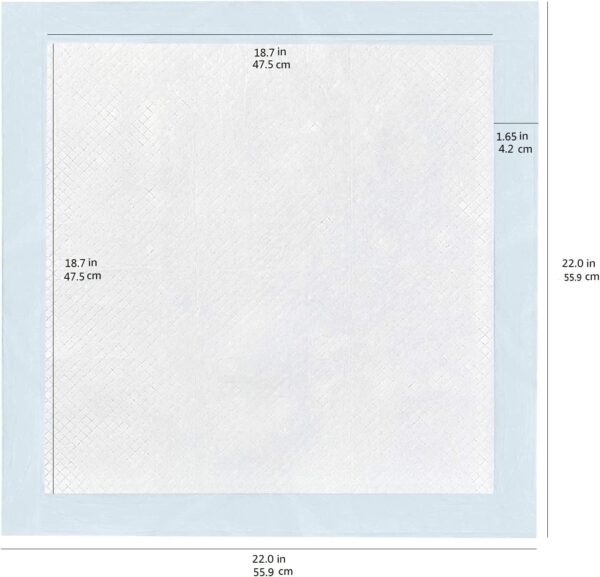 100 Tapetes de Treino 55,88 X 55,88 cm para Cães Amazon Basics À Prova de Fugas