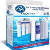 Pack de 4 Filtros Sedimentos Carvão GAC Block Coco Natural Membrana Bbagua 75 GPD com