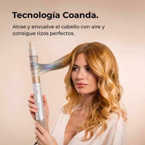Escova de Ar Secador Modelador Cecotec AirGlam 8 Cabezales CeramicCare Champagne 1400 W