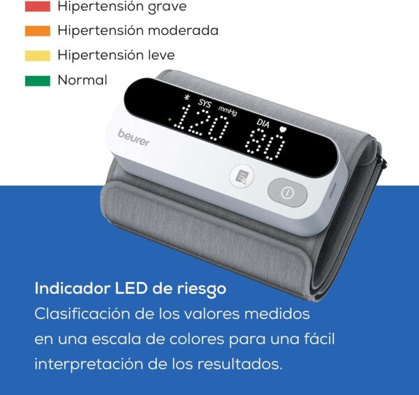 Monitor de Pressão Arterial Beurer BM 59 Braço com Indicador LED e App