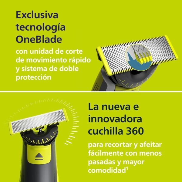 Recortadora e Afeitadora Elétrica Philips OneBlade 360 para Barba QP2724/31