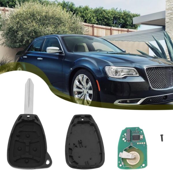 Llavero Remoto VGOL 1 de 3 Botões 433 MHz KOBDT04 A para Jeep Grand Cherokee 2005-2007