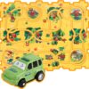 D226X0001_1775340251155_6 Pista de Carros Educativa com Carro Elétrico Dinossauros e Floresta para Crianças 50 Peças