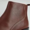 (37) Botins Camper Wanda K400228 Salto Quadrado em Pele - Castanho