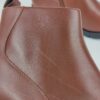 (37) Botins Camper Wanda K400228 Salto Quadrado em Pele - Castanho