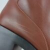 (37) Botins Camper Wanda K400228 Salto Quadrado em Pele - Castanho