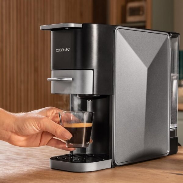Máquina de Café Cecotec compativel com Dolce Gusto, Nespresso, ESE Pod e Senseo FreeStyle Compact Dark 20 Bares Multicápsulas 1200W - Preto
