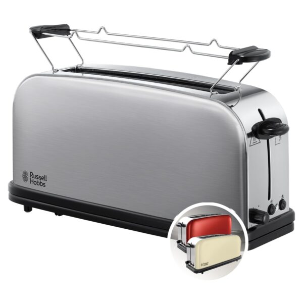 Torradeira Ranhura Longa e Larga 2 Fatias Russell Hobbs Adventure 21396-56 Inox