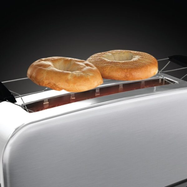 Torradeira Ranhura Longa e Larga 2 Fatias Russell Hobbs Adventure 21396-56 Inox