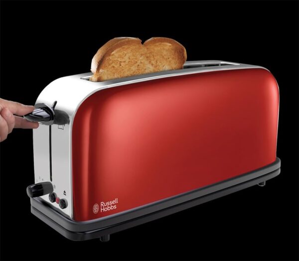 Torradeira 1 Ranhura Longa 2 Fatias Aço Inoxidável Russell Hobbs Colours Plus