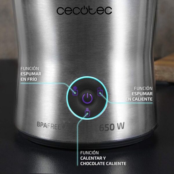 (400 ml) Espumador de Leite Cecotec Power Moca Spume 5000 650 W 4 Modos - Cinzento