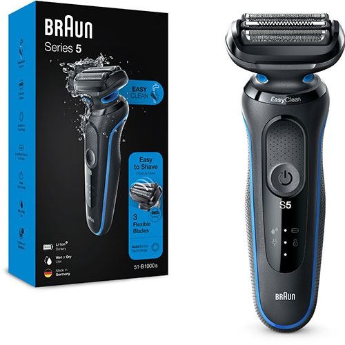 Máquina de Barbear Braun Series 5 51-B1000 Autonomia 3 Semanas - Azul