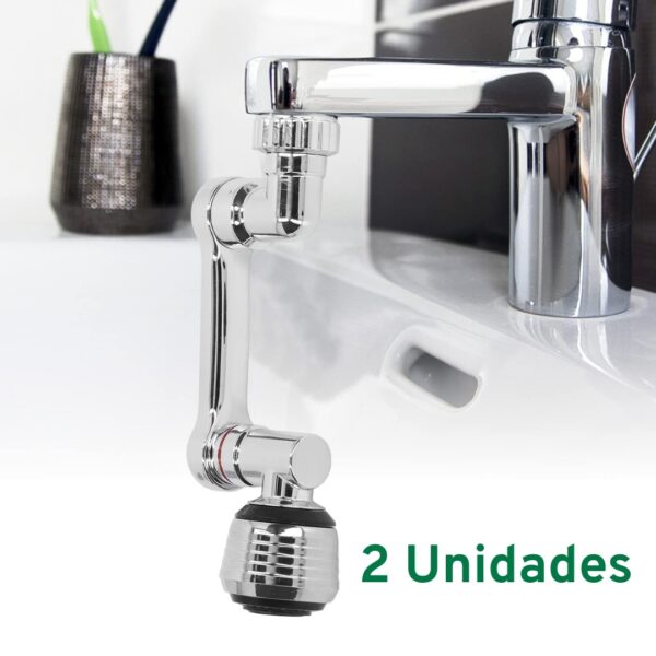 (Pack 2) Arejador de Torneira Giratório 1080° Flexível com Poupança de Água Rosvola