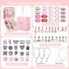 Kit de Fabricação de Pulseiras DIY 66 Peças com Pendentes e Miçangas UFU