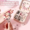 Kit de Fabricação de Pulseiras DIY 66 Peças com Pendentes e Miçangas UFU