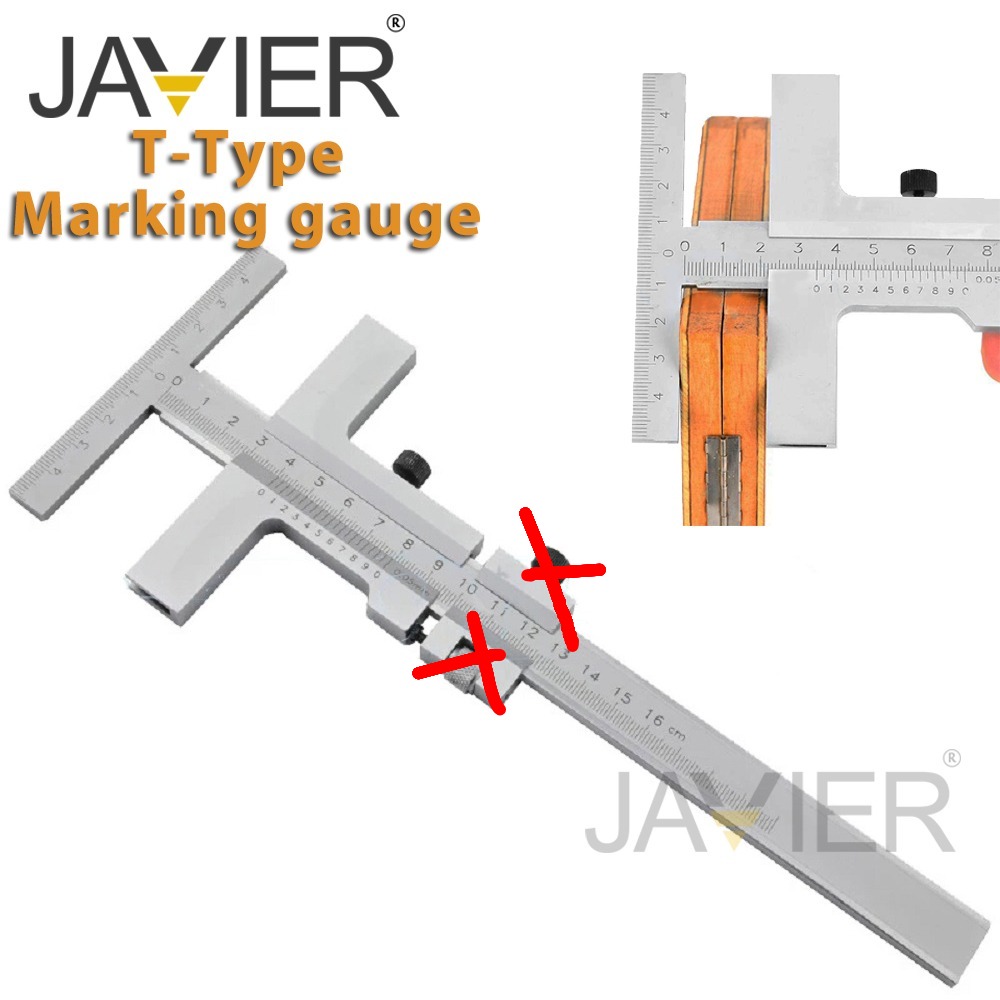 (160mm) Paquímetro de Marcação em T Universal 0-160mm - Prateado