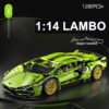 Carro de Corrida Blocos de Construção Escala 1:14 Estilo Lamborghini Brinquedo Educativo 1280 peças