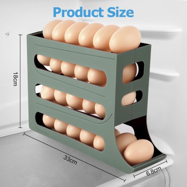 Organizador de Ovos 4 Camadas Rolamento Automático 30 Ovos HOTUT