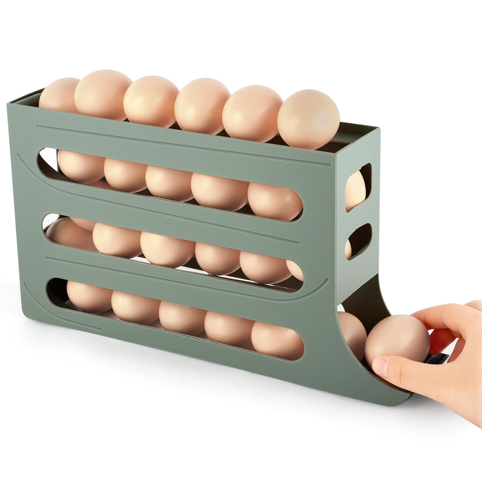 Organizador de Ovos 4 Camadas Rolamento Automático 30 Ovos HOTUT