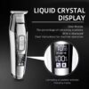 Máquina de Cortar Cabelo Kemei KM-5027 Ecrã LCD - Prateado