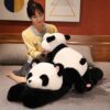 Peluche Panda Grande Suave e Fofo 60cm Ideal para Presente Almofada de Descanso