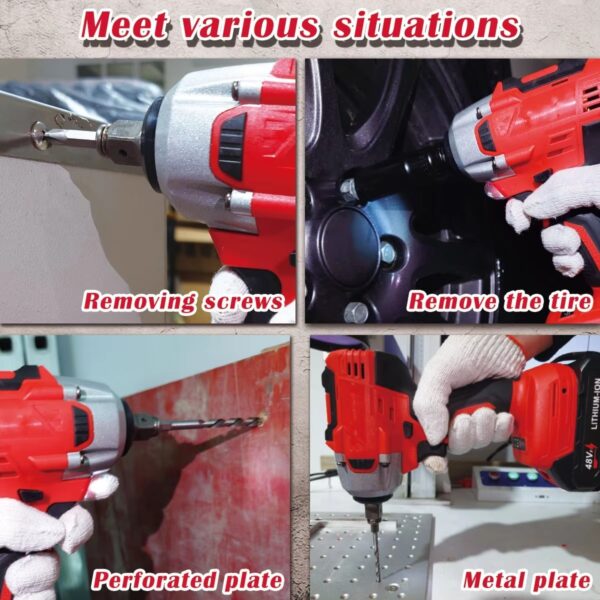 Kit Chave de Impacto 1/2" com 2 Baterias 520 Nm 4200 Rpm Brushless Alto Torque