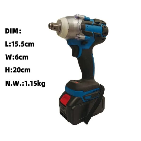 Kit Chave de Impacto 1/2" com 2 Baterias 520 Nm 4200 Rpm Brushless Alto Torque