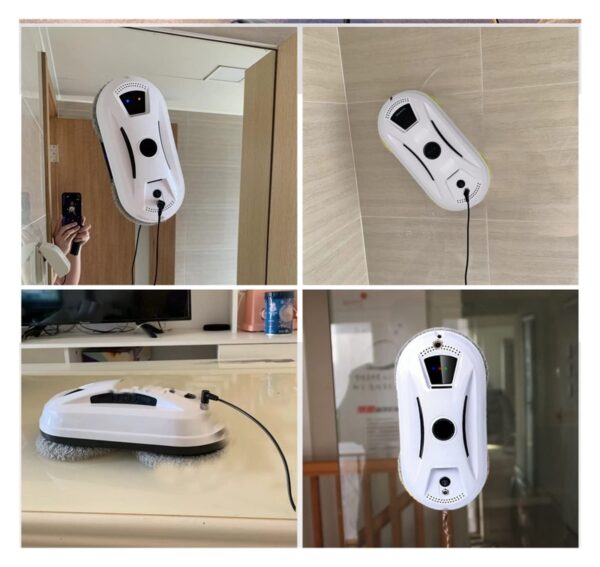 Robot Limpa-Vidros Inteligente Alta Sucção Controlo Remoto - Branco