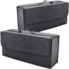 2 Organizadores de Bagageira Dobráveis com Tampa e Antiderrapante Feltro Universal 50x24x17 cm