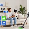 Aspirador Vertical Sem Fios V8 30000Pa 40min Autonomia LAMZIEN