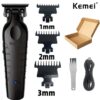Máquina de Cortar Cabelo Kemei KM-2299 Bateria 1200mAh USB - Preto