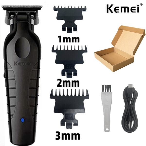 Máquina de Cortar Cabelo Kemei KM-2299 Bateria 1200mAh USB - Preto