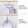 4 Cabides Organizadores Multiusos Poupa Espaço para Roupa e Acessórios - Cinzento
