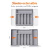 Organizador de Talheres Extensível e Ajustável para Gaveta 57x38 cm