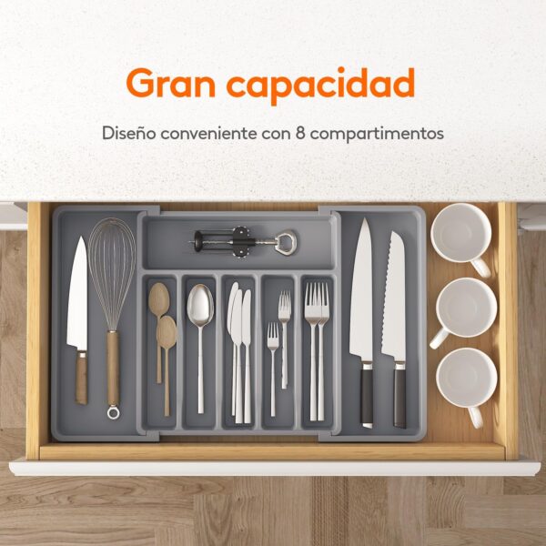 Organizador de Talheres Extensível e Ajustável para Gaveta 57x38 cm