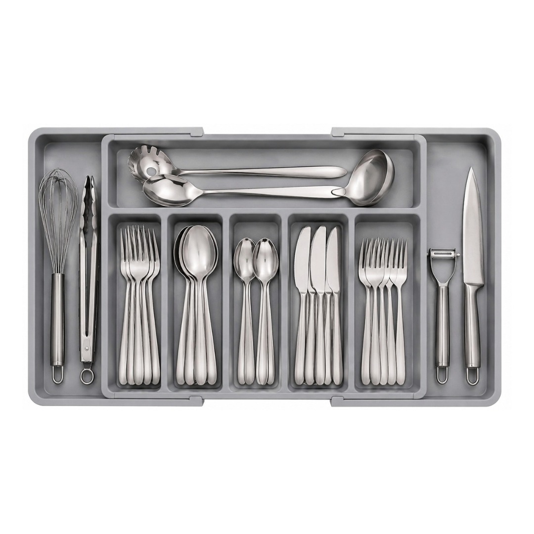 Organizador de Talheres Extensível e Ajustável para Gaveta 57x38 cm