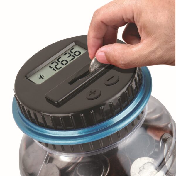 (7 Uni.) Mealheiros Digitais com Contagem Automática Ecrã LCD e Grande Capacidade 1,8L