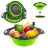 Conjunto de 2 Escorredores Dobráveis Multiusos para Cozinha e Campismo 24,5 cm