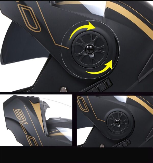 (L) Capacete Modular Mota Viseira Dupla 59-60cm