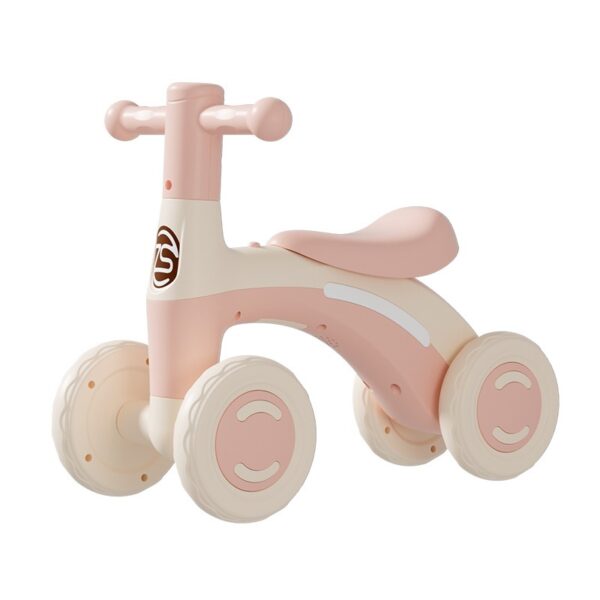 Bicicleta de Equilíbrio 4 Rodas Silenciosas Anti-queda Infantil Mini Ride-on