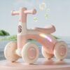 Bicicleta de Equilíbrio 4 Rodas Silenciosas Anti-queda Infantil Mini Ride-on
