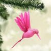 (x6) Pássaro Artificial Decorativo Beija-flor para Árvore de Natal - Colorido
