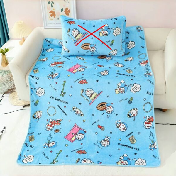 (150x200cm) Cobertor Doraemon Cartoon Macio e Quente para Cama ou Sofá - Azul