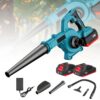 Soprador e Aspirador de Folhas a Bateria 3000mAh 6 Velocidades 360m³/h - Preto