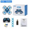 Mini Drone H36 Giroscópio 6 Eixos Modo Headless e Rotação 360° - Cinza