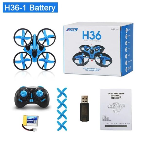 Mini Drone H36 Giroscópio 6 Eixos Modo Headless e Rotação 360° - Cinza